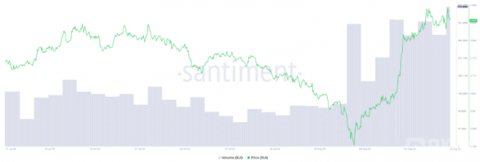 Sui (SUI) 30天上漲119% 目標(biāo)價(jià)瞄準(zhǔn)1.12美元圖片